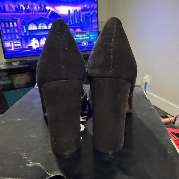 ASOS Black Suede Block heels - Picture 4 of 6